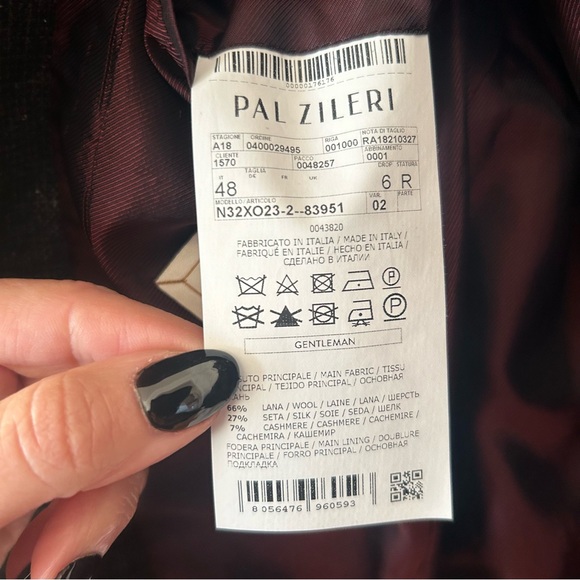 Paul Zileri Made in Italy Blazer Sport Jacket 48R Dark Gray Retails Over $1K - Picture 8 of 10
